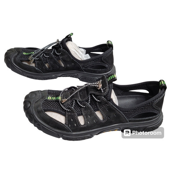 Camel Crown Men\'s Suede Hiking Sandals Black size‎ 9.5 Outdoors Beach Comfort